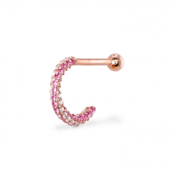 Twist Color Gemstones Hoop Helix Piercing
