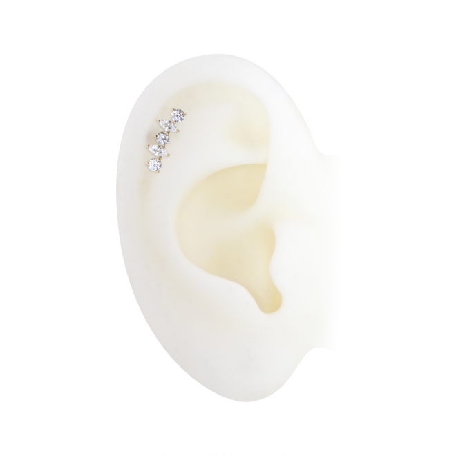 5 Mix Shape Gemstones Flat Back Helix