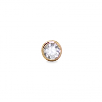 Solitaire Round Gemstone Cup Setting Flat Back Helix