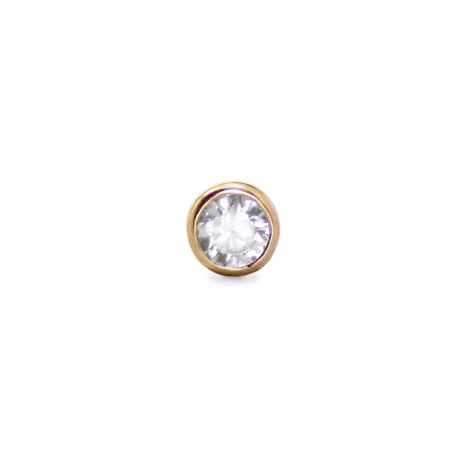 Solitaire Round Gemstone Cup Setting Helix Labret Head