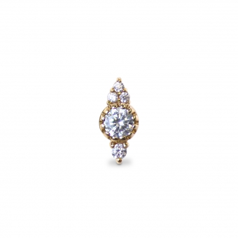 Marquise Shape Set Flat-Back Helix with Gemstones