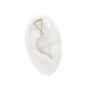 Gold Curve Bar with Hanging Gemstone Flat Back Helix