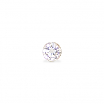 3mm Round Diamond Invisible Setting Flat-Back Helix Piercing