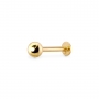 3mm Solid Gold Ball Flat Back Helix