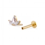 Three Leaf Marquise Diamonds Flat-Back Helix Three Leaf Marquise Diamonds Flat-Back Helix
