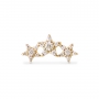 Three Diamonds Gold Stars Flat-Back Helix Three Diamonds Gold Stars Flat-Back Helix
