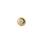 Round Diamond Gold Button Flat-Back Helix