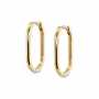 Huggie Earrings Oval Shape