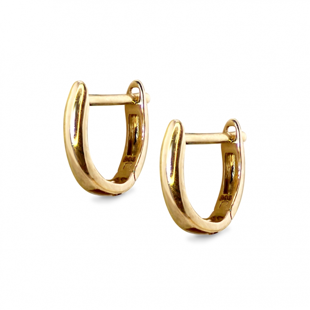 Amanda Charm Huggie Earrings Gold