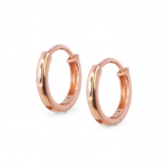 Solid Gold Huggie Earrings with Charm Holder II