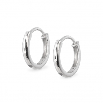 Solid Gold Huggie Earrings with Charm Holder II