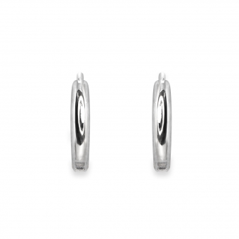 Solid Gold Huggie Earrings with Charm Holder II
