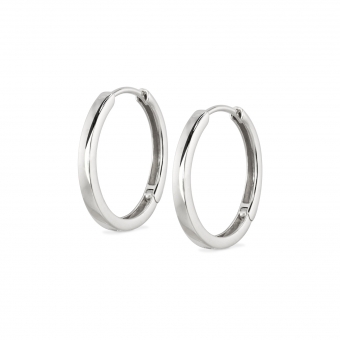 Classic Solid Gold Hanging Hook Huggie Earring