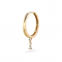Classic Solid Gold Hanging Hook Huggie Earring