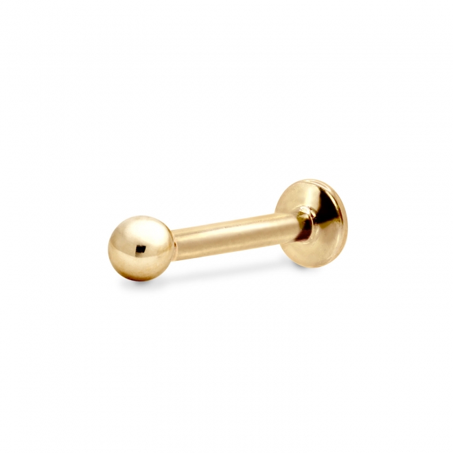 4mm Solid Gold Ball Push In Piercing 4mm Solid Gold Ball Push In Piercing