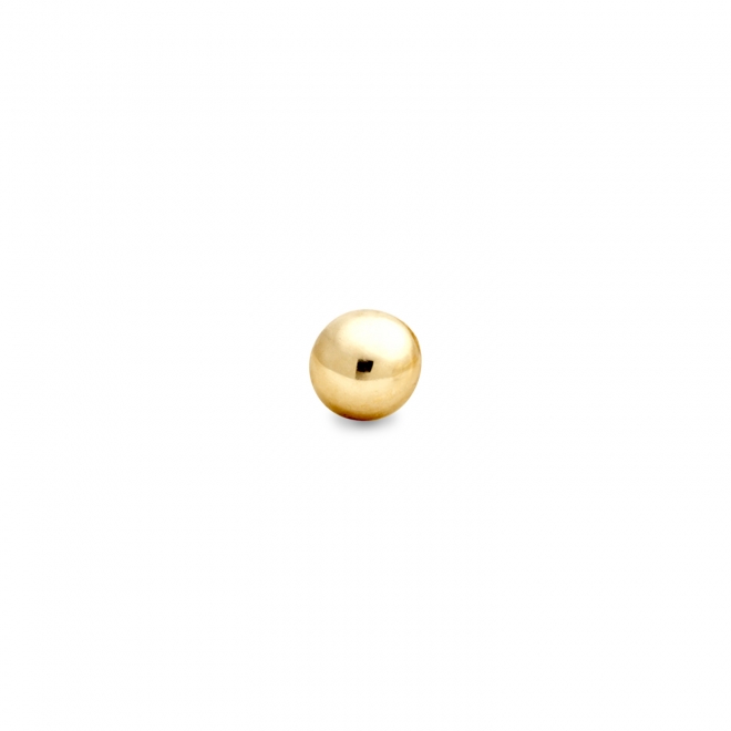 4mm Solid Gold Ball Push In Piercing 4mm Solid Gold Ball Push In Piercing