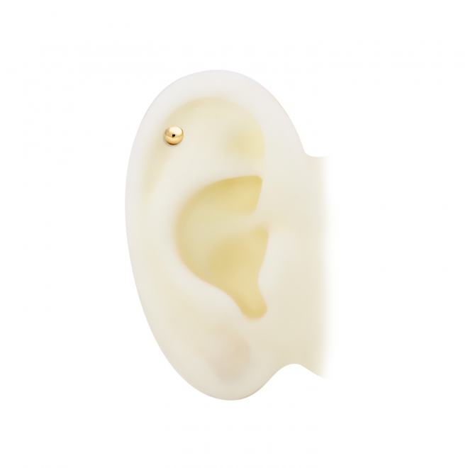 4mm Solid Gold Ball Push In Piercing 4mm Solid Gold Ball Push In Piercing