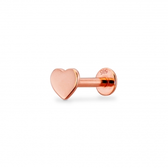 Golden Heart Push In Piercing