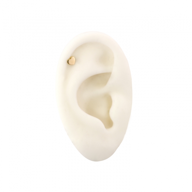 Golden Heart Push In Piercing
