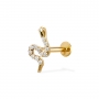 Little Snake with Diamonds Push In Piercing Little Snake with Diamonds Push In Piercing