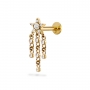 Starburst Diamonds Chain Drop Push In Piercing Starburst Diamonds Chain Drop Push In Piercing