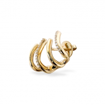 Quad Row Pavé Cuff Earring with Screw Back (By Piece)