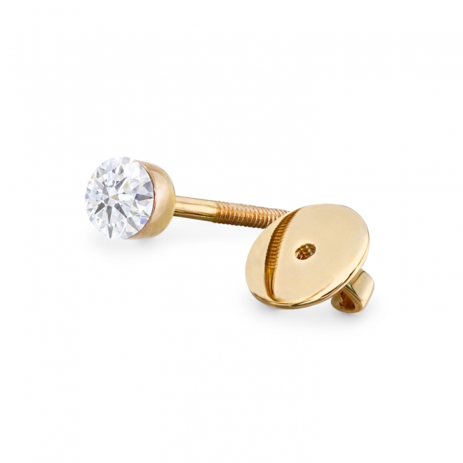 Invisible 3mm Diamond Screw Back Earring (By Piece)