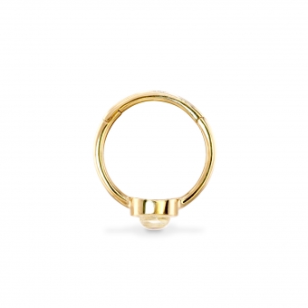 Gold and Gemstone Cabochon Segment Ring