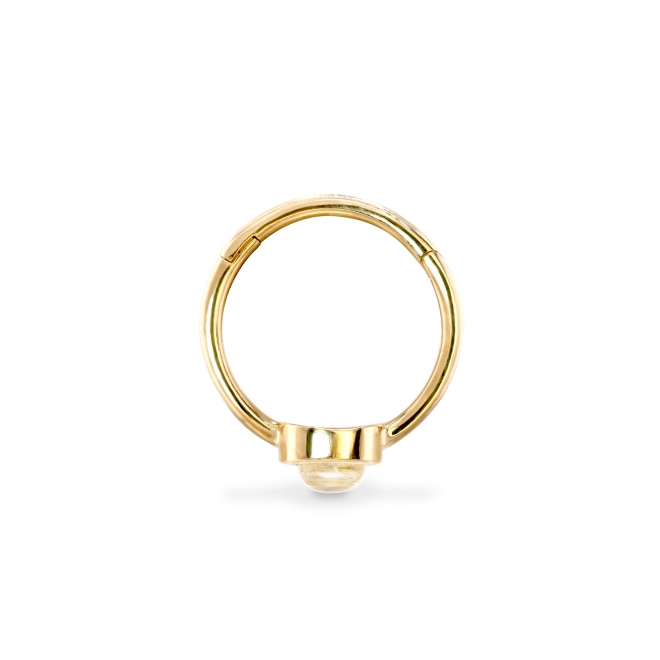 Gold and Gemstone Cabochon Segment Ring