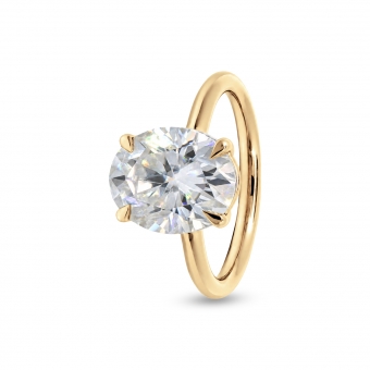 Golden Eternity Oval Ring