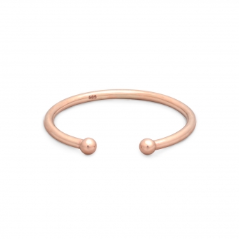Open 2mm Gold Balls Ring