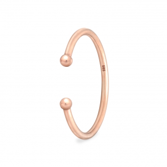 Open 2mm Gold Balls Ring