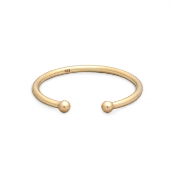 Open 2mm Gold Balls Ring