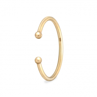 Open 2mm Gold Balls Ring