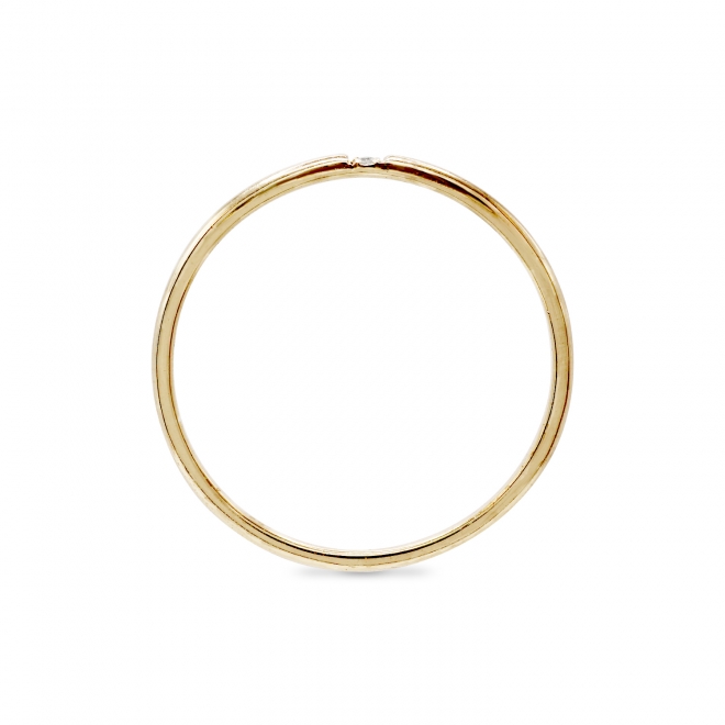 Gold Plain Diamond Ring with 1.2mm Stone