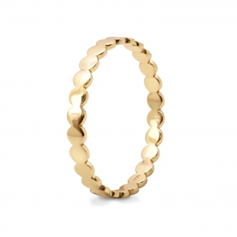 Round Pattern Simple Gold Ring