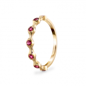 Round Diamonds Half Band Ring