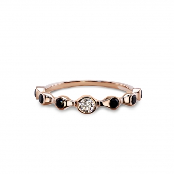 Half Eternity Band Ring with 3mm Round Diamond