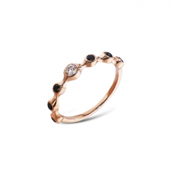 Half Eternity Band Ring with 3mm Round Diamond