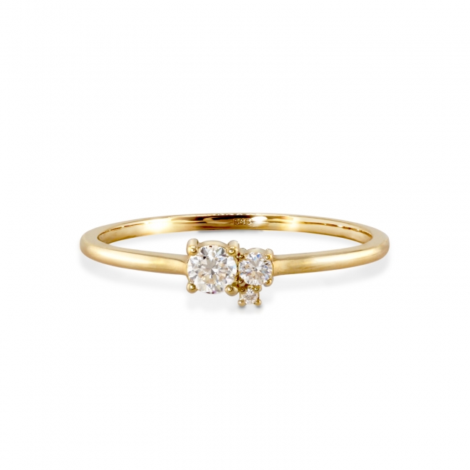 Diamonds Trio Engagement Ring