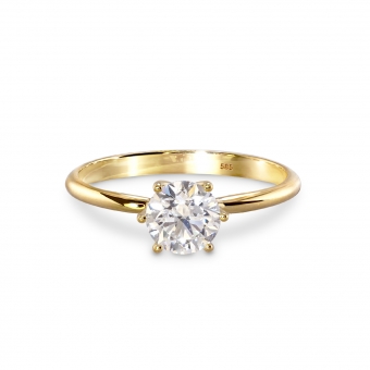 6mm Solitaire Prong Setting Engagement Ring