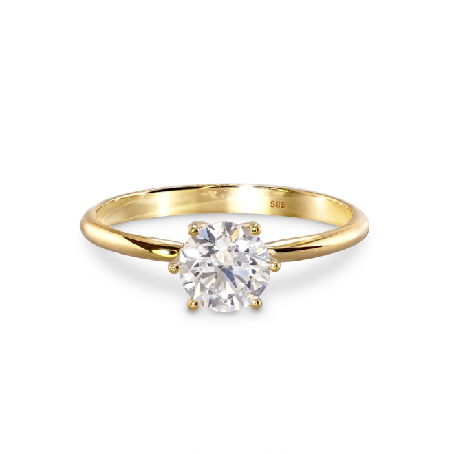 6mm Solitaire Prong Setting Engagement Ring
