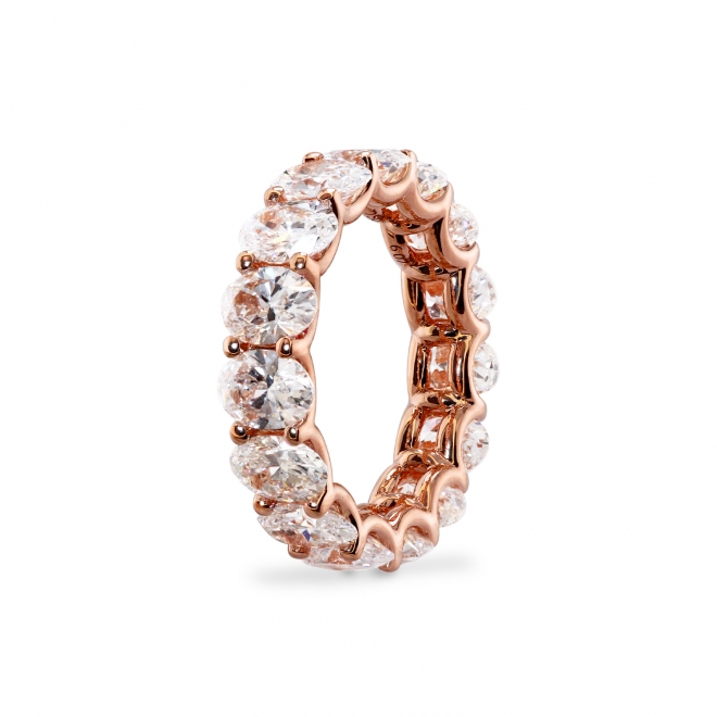 15 Oval Cut Diamonds Eternity Band Ring