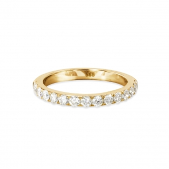 Half-Eternity Diamonds Gold Ring