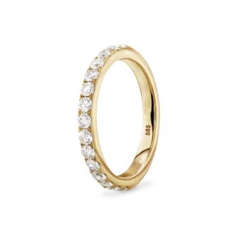 Half-Eternity Diamonds Gold Ring