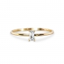 Four Prong Baguette Ring with Solitaire Gemstone