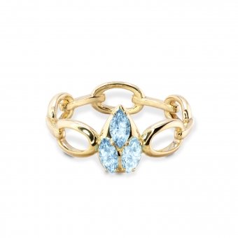 Chain Ring with Marquise Setting