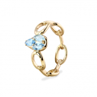 Chain Ring with Marquise Setting