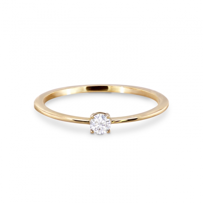 3mm Solitaire Diamond Engagement Ring