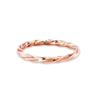 Gold Twisted Ring - 2mm Thickness